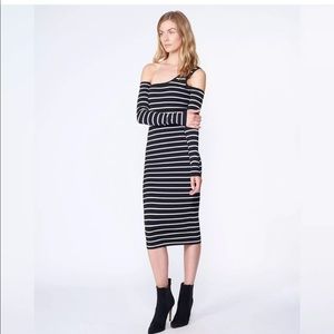 Veronica Beard Striped  Bandage Emerald Dress